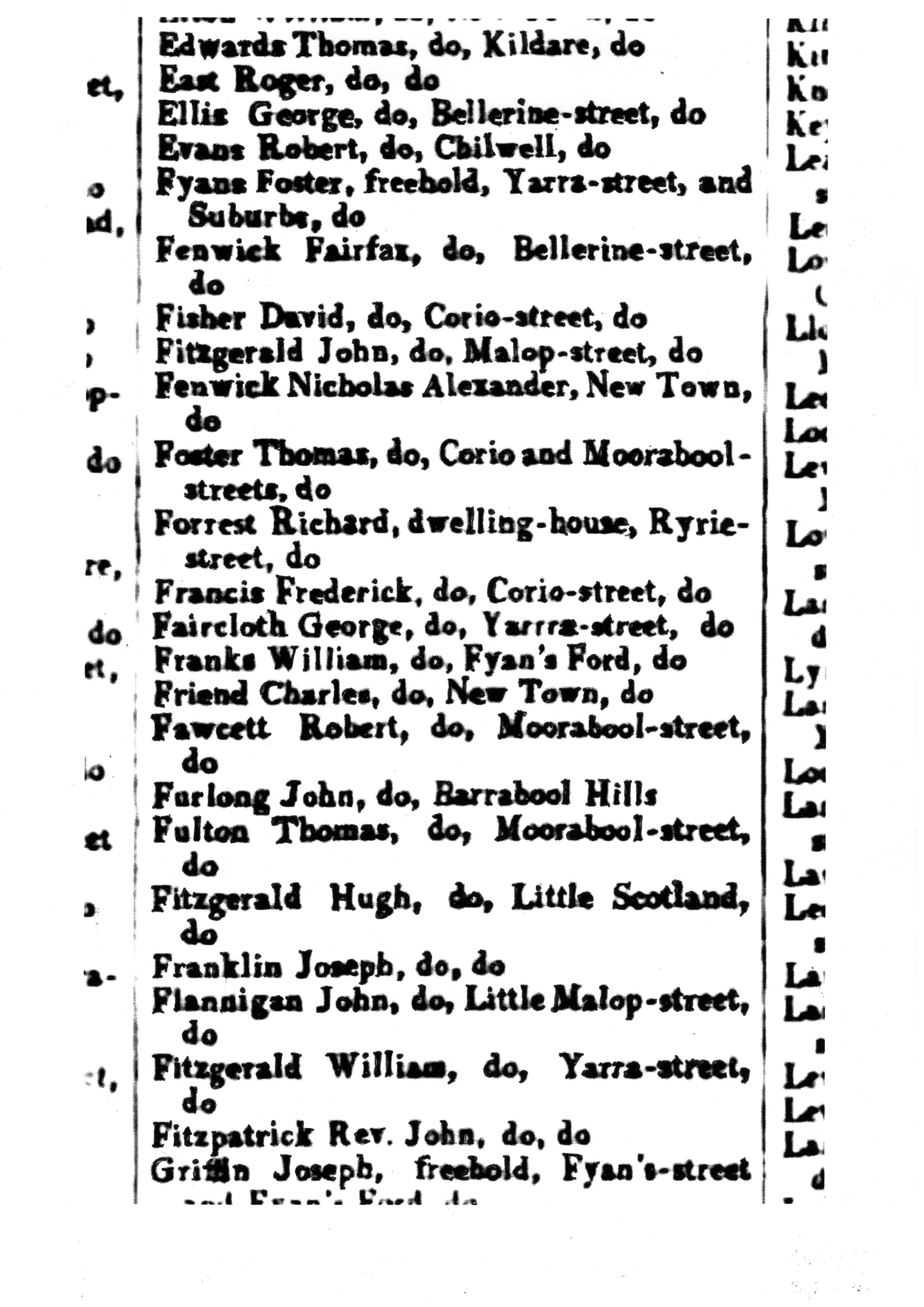 [1850 Electoral Roll of Geelong]